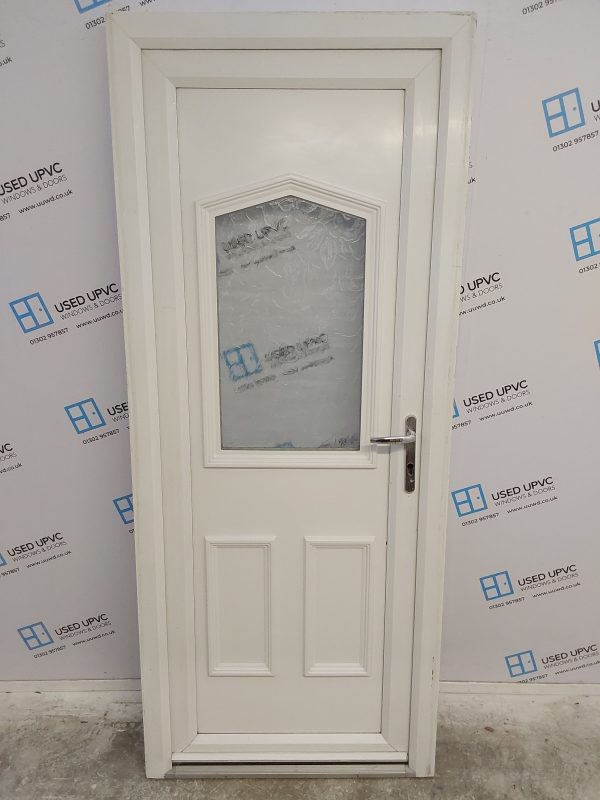 Used White Upvc Back Door 855mm x 2060mm C6039