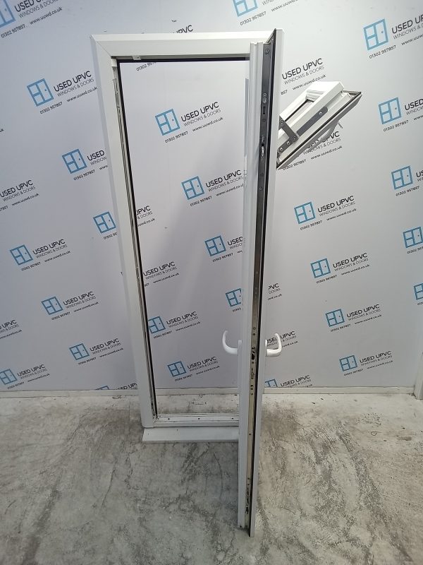Used White Upvc Kennel/cattery Door (outward opening) 615mm x 1865mm 0718 - Image 3