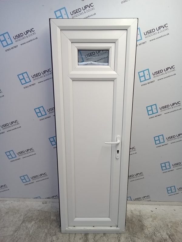 Used White Upvc Kennel/cattery Door (outward opening) 615mm x 1865mm 0718 - Image 2