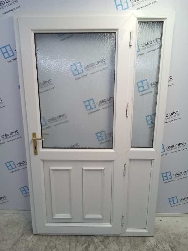 Used White Upvc Back Door And Side Panel 1210mm x 2015mm DS037 - Image 2