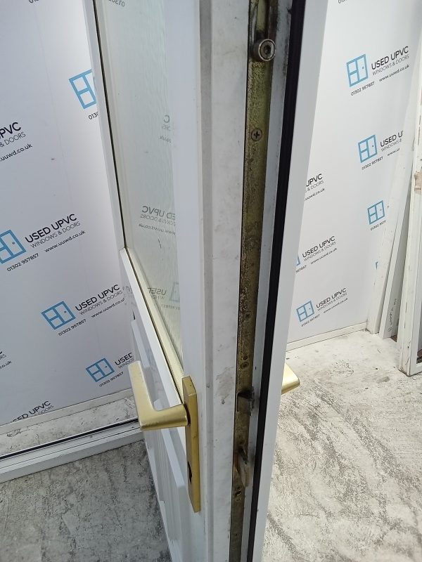 Used White Upvc Back Door And Side Panel 1210mm x 2015mm DS037 - Image 5