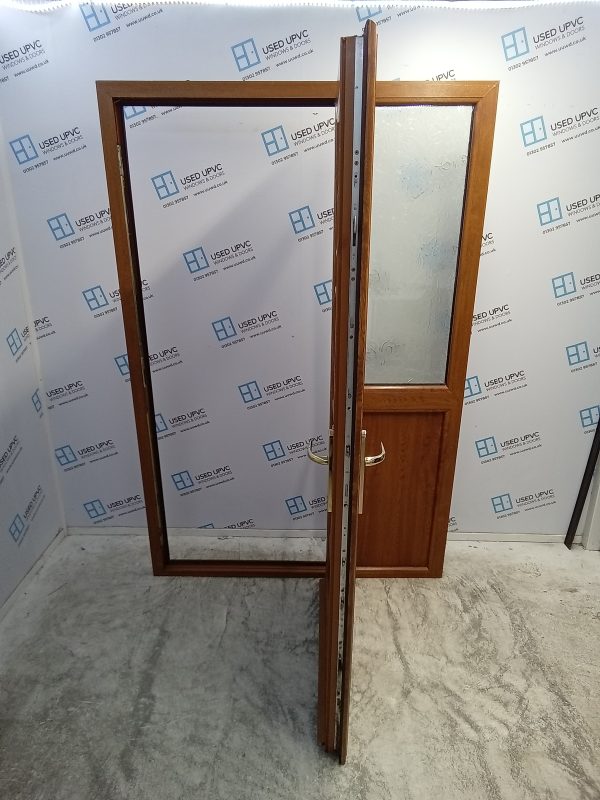 Used Oak Upvc Front Door And Side 1360mm x 2050mm DS038 - Image 3