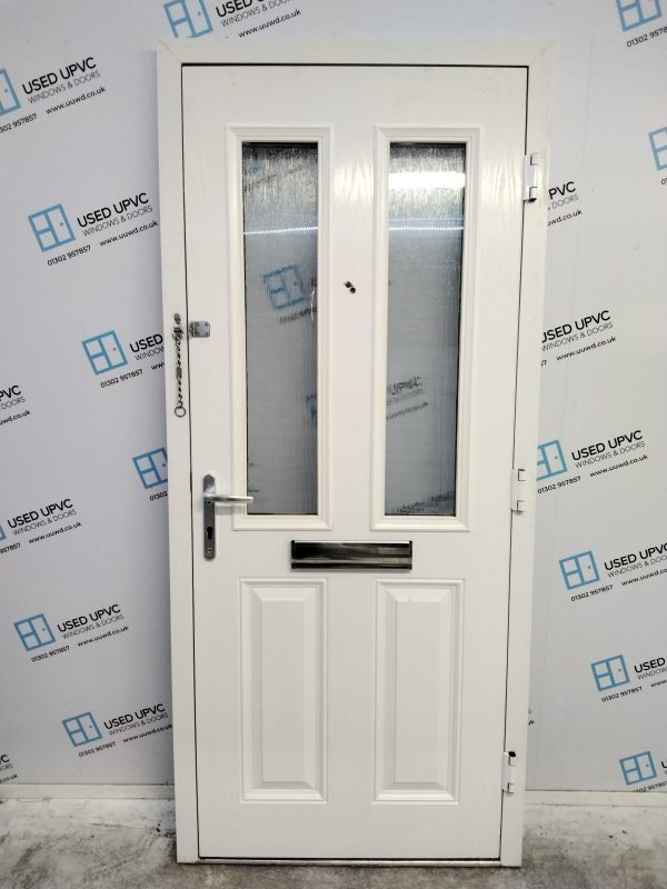 Used White Composite Front Door 910mm x 2060mm 0773 - Image 2