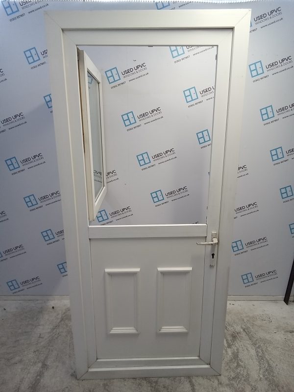 Used White Upvc Stable Back Door 910mm x 2040mm 0241 - Image 4