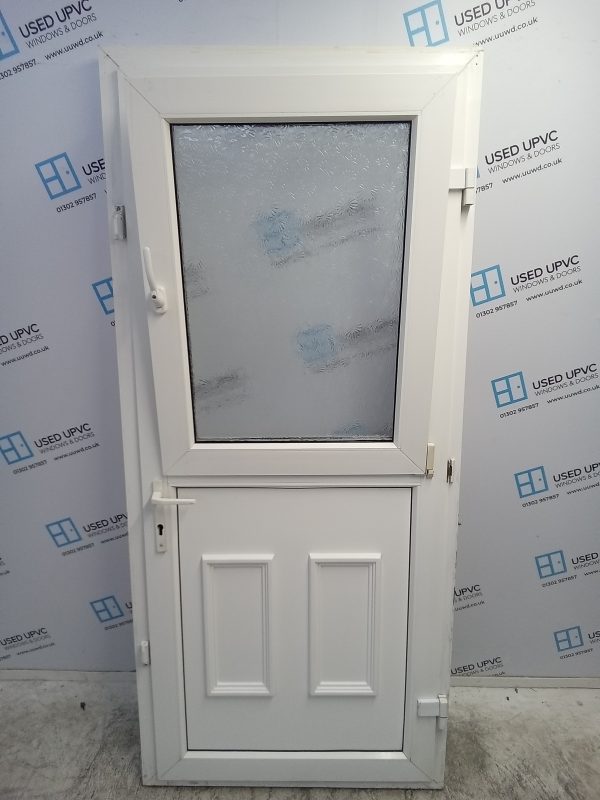 Used White Upvc Stable Back Door 910mm x 2040mm 0241 - Image 6