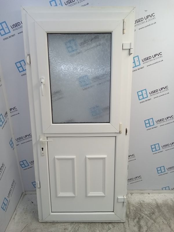 Used White Upvc Stable Back Door 910mm x 2040mm 0241 - Image 2