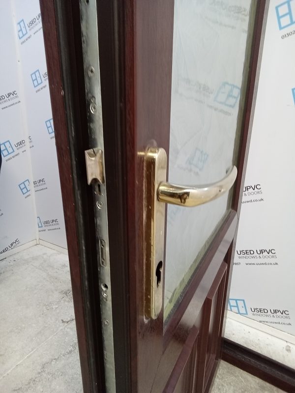 Used Rosewood Upvc Back Door 870mm x 2040mm 0158 - Image 6