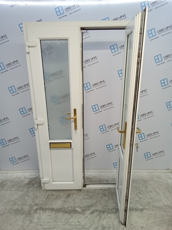 Used White Upvc French Doors 1100mm x 2030mm EA15 - Image 3