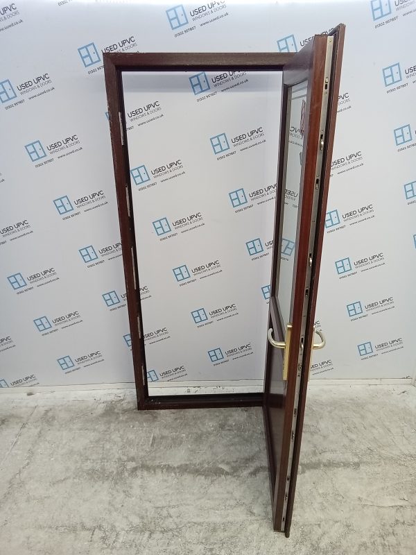 Used Woodgrain Upvc Back Door 925mm x 2070mm 0589 - Image 3