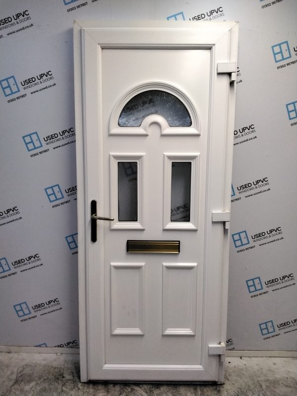 Used White Upvc Front Door 870mm x 2070mm 0786 - Image 2