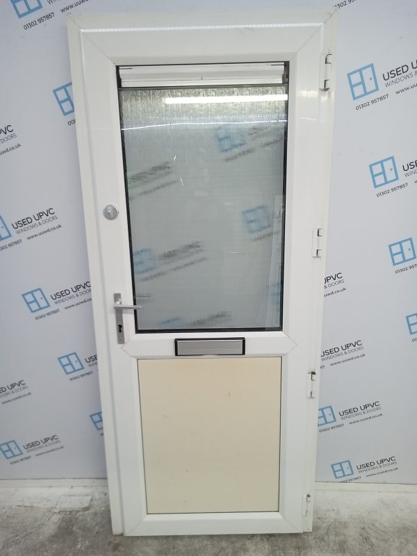 Used White Upvc Front Door 885mm x 2055mm 0769 - Image 2