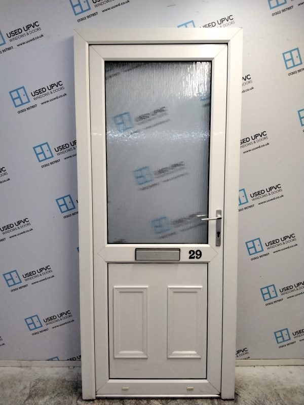 Used White Upvc Front Door 885mm x 2080mm 0802