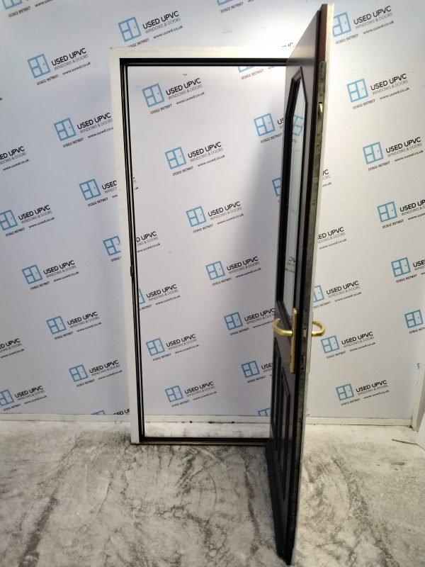 Used Brown Composite Back Door 895mm x 2065mm 0821 - Image 3