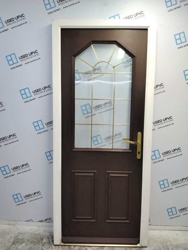 Used Brown Composite Back Door 895mm x 2065mm 0821