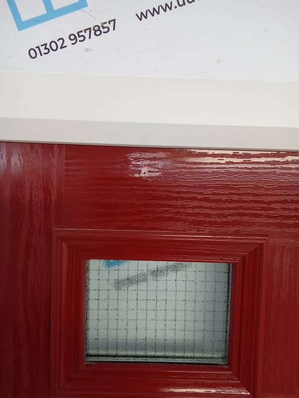 Used Red Composite Front Door 910mm x 2000mm 0766 - Image 4