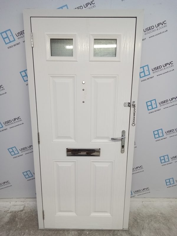 Used Red Composite Front Door 910mm x 2000mm 0766 - Image 2