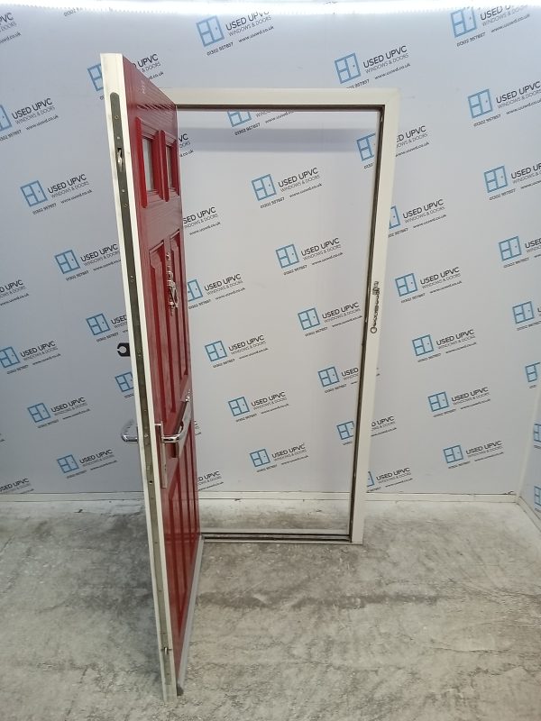 Used Red Composite Front Door 910mm x 2000mm 0766 - Image 3