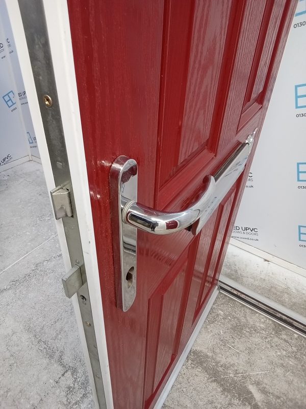 Used Red Composite Front Door 910mm x 2000mm 0766 - Image 7