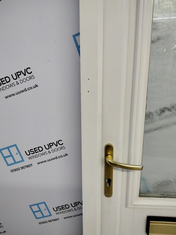 Used White Upvc Front Door 840mm x 2045mm (Reduce To 820mm x 2045mm) 0174 - Image 7