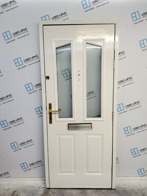 Used White Composite Front Door 905mm x 2085mm 0582 - Image 2