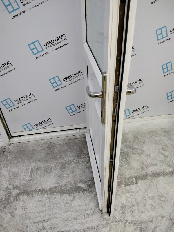 Used White Upvc Back Door 930mm x 2030mm (Reduce To 910mm x 2030mm) 0774 - Image 5