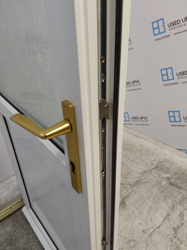 Used White Upvc Back Door 860mm x 1950mm (reduce to 830mm) 0388 - Image 5