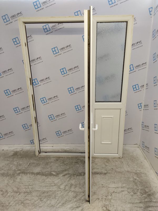 Used White Upvc Front Door And Side 1410mm x 2060mm DS044 - Image 3