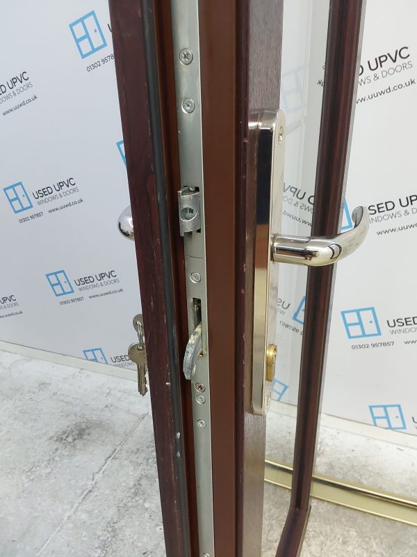 Used Rosewood Upvc French Doors 1350mm x 2055mm EA20 - Image 6