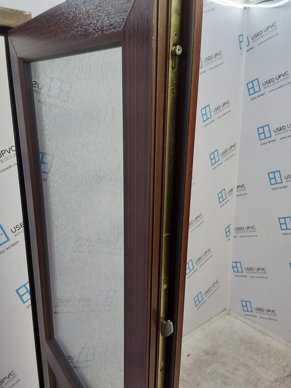 Used Woodgrain Upvc Back Door 805mm x 2015mm 0248 - Image 4