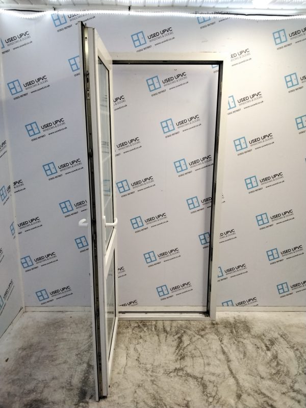 Used White Upvc Back Door 920mm x 2080mm (Reduce To 900mm x 2080mm) 0593 - Image 3