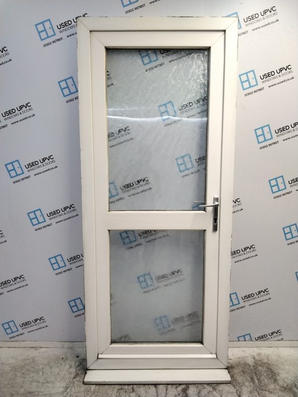 Used White Upvc Back Door 880mm x 2090mm 0816