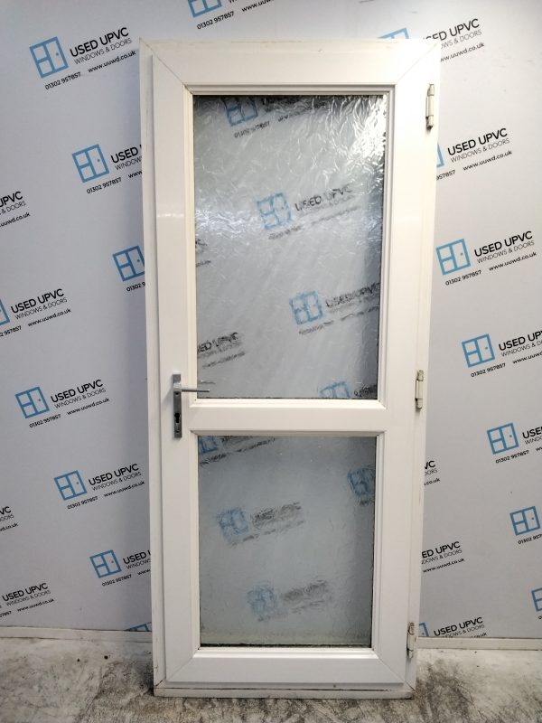 Used White Upvc Back Door 880mm x 2090mm 0816 - Image 2