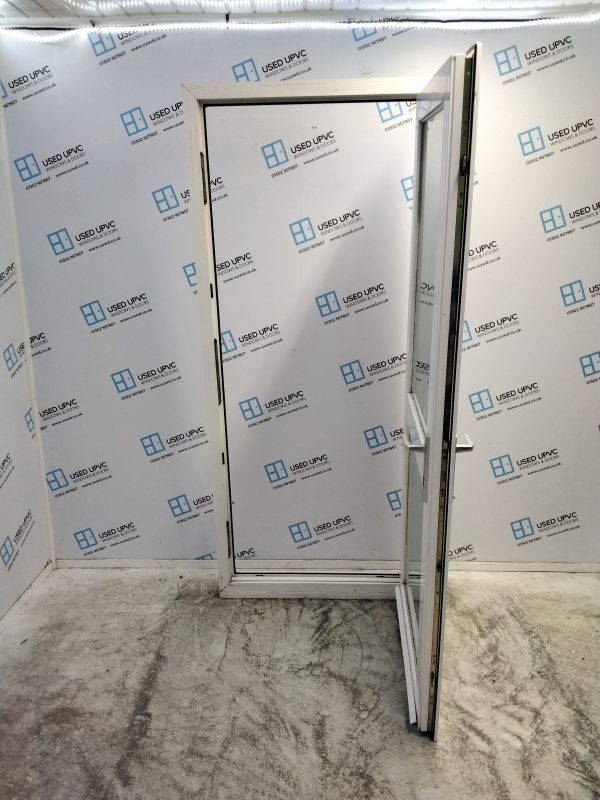 Used White Upvc Back Door 880mm x 2090mm 0816 - Image 3