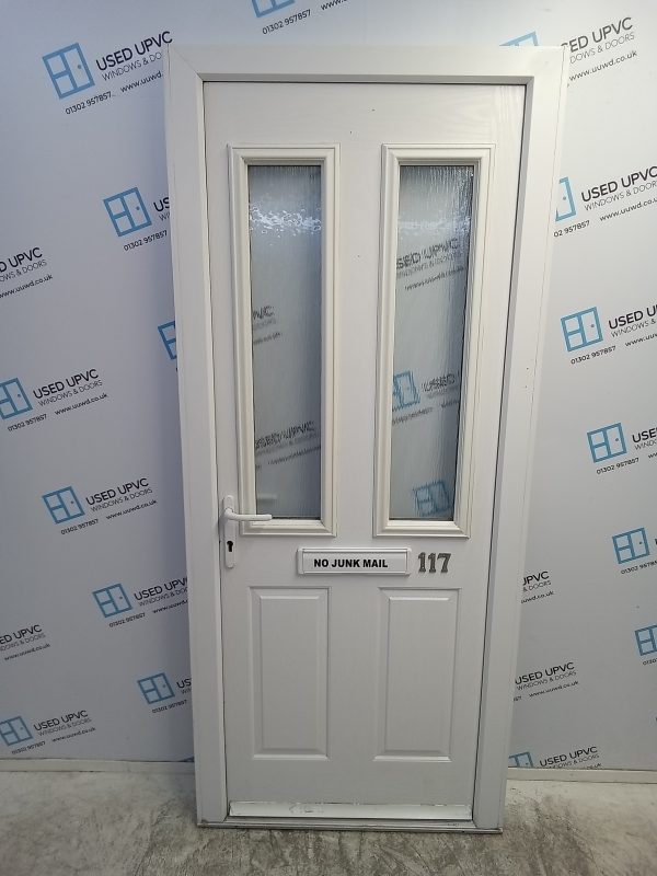 Used White Composite Front Door 900mm x 2080mm 0615