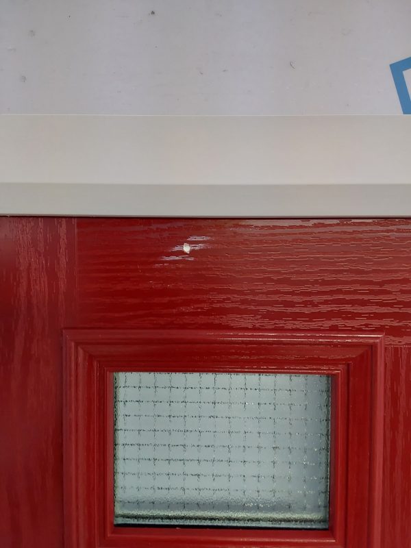 Used Red Composite Front Door 910mm x 1960mm C11D64 - Image 4