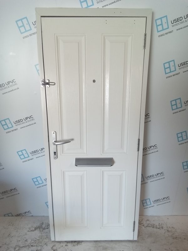 Used Dark Green Composite Front Door 825mm x 1990mm 0844 - Image 3