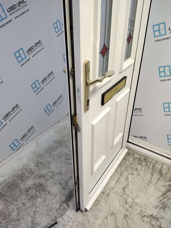 Used White Upvc Front Door 935mm x 2090mm (Reduce To 865mm x 2090mm) C6015 - Image 5