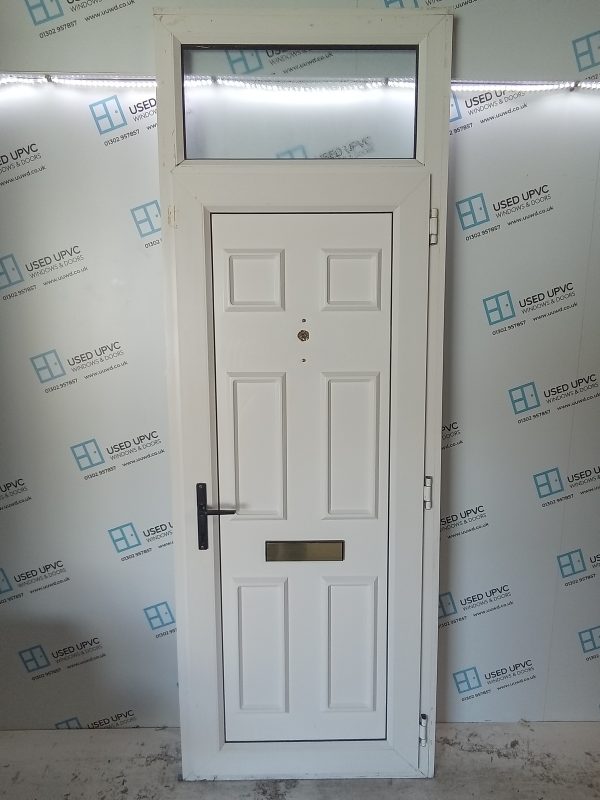 Used White Upvc Front Door with Toplight 860mm x 2450mm 0865 - Image 2