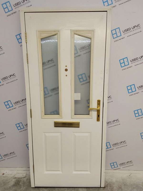 Used White Composite Front Door 925mm x 2090mm 0813 - Image 2