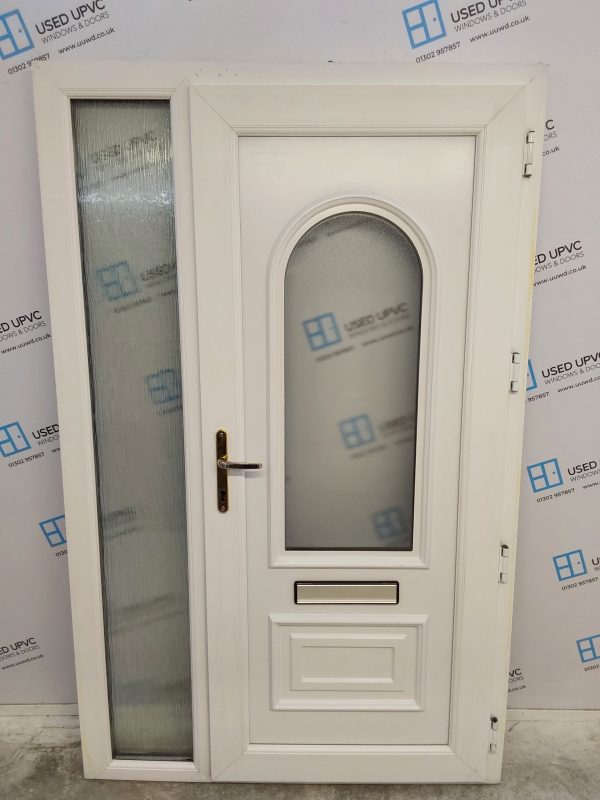Used Rosewood Upvc Front Door And Side Panel 1280mm x 2050mm DS016 - Image 2