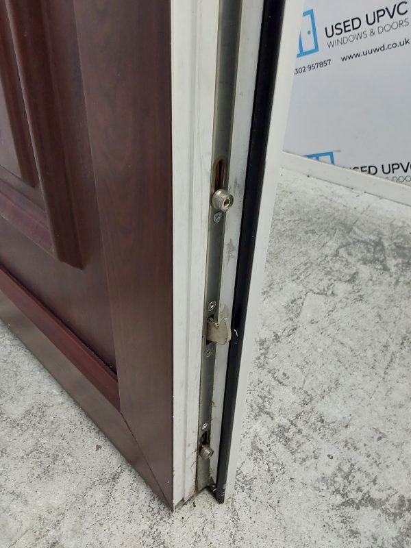 Used Rosewood Upvc Front Door And Side Panel 1280mm x 2050mm DS016 - Image 8