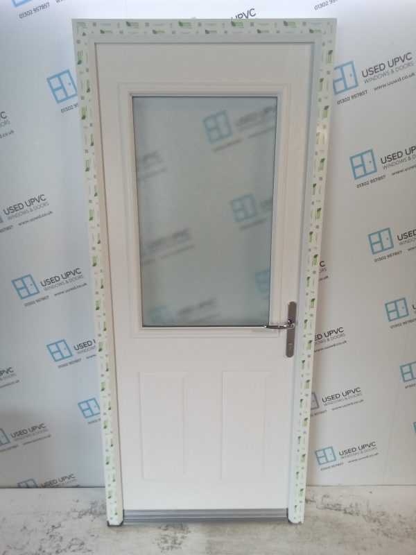 Brand New White Composite Back Door 900mm x 2075mm ND48