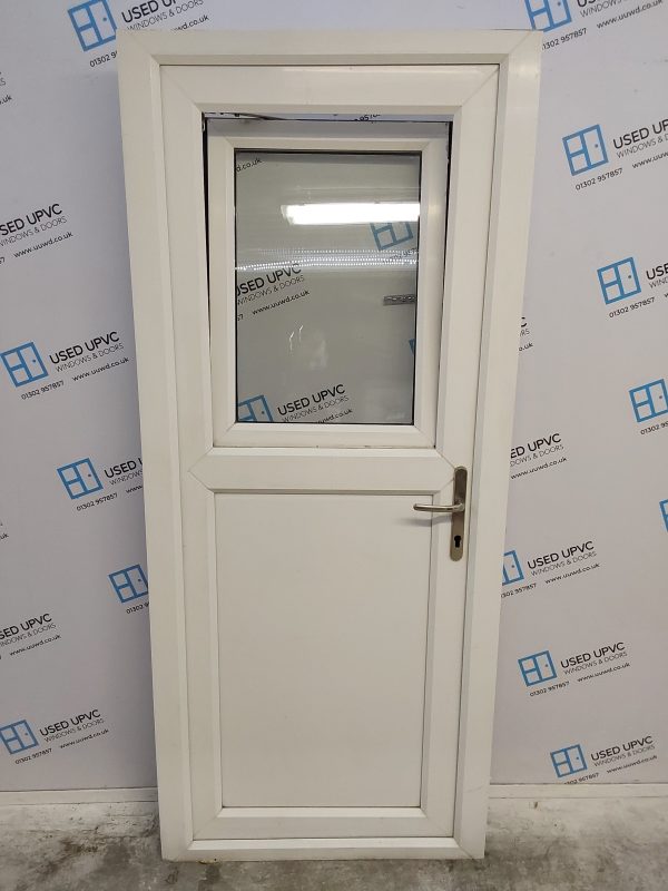 Used White Upvc Stable Back Door 880mm x 2045mm 0884 - Image 4
