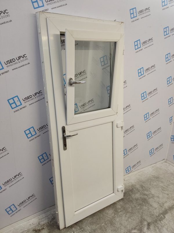 Used White Upvc Stable Back Door 880mm x 2045mm 0884 - Image 6