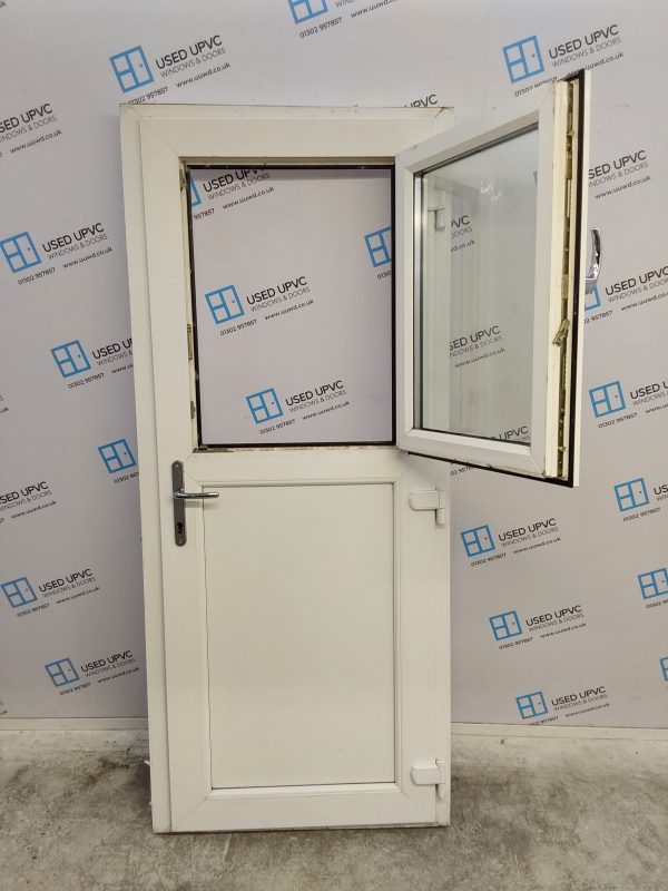 Used White Upvc Stable Back Door 880mm x 2045mm 0884 - Image 7