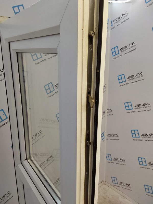 Used White Upvc Stable Back Door 880mm x 2045mm 0884 - Image 8
