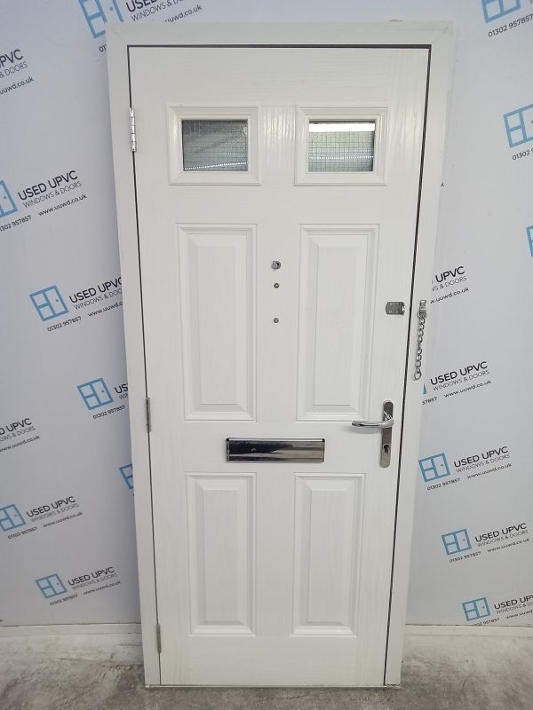 Used red Composite Front door 890mm x 2080mm 0280 - Image 3