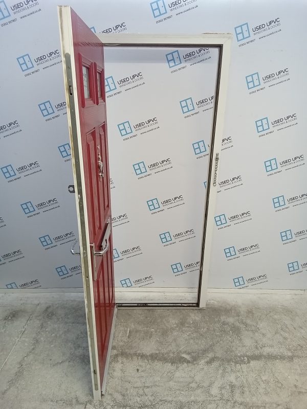 Used red Composite Front door 890mm x 2080mm 0280 - Image 4