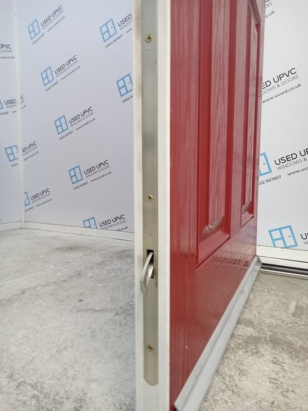 Used red Composite Front door 890mm x 2080mm 0280 - Image 7