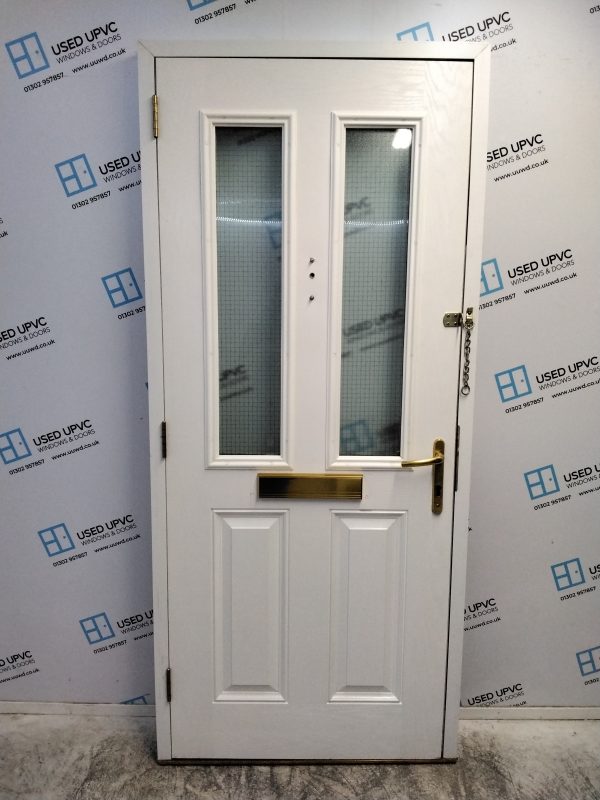 Used White Composite Front Door 915mm x 2060mm 0391 - Image 2
